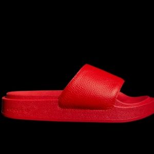 Ivy Park Valentine Collection red slides